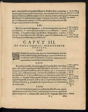 Caput III. De Causa Formali Miraculorum Christi.