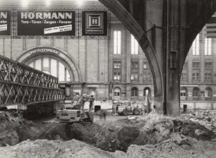 Leipzig, Hauptbahnhof, Behelfsbrücke