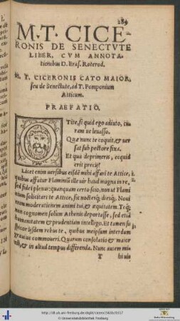 Marci Tullii Ciceronis De Senectute