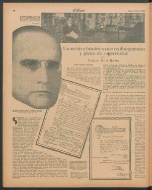 Un archivo histórico rico en documentos y pleno de sugerencias