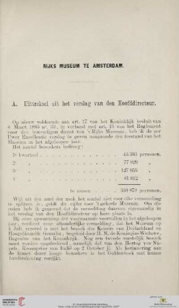 A. Uittreksel uit het Verslag van den Hoofddirecteur