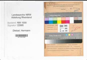Entnazifizierung Hermann Dietzel, geb. 03.06.1896 (Staedt.Direktor)