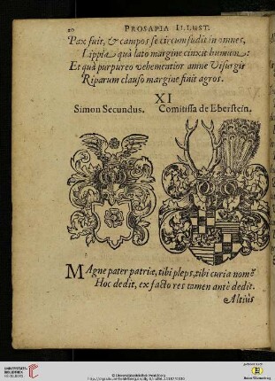 XI. Simon Secundus. Comitissa de Eberstein