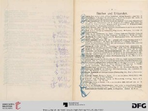 Bücher und Urkunden (Nr. 550-572)