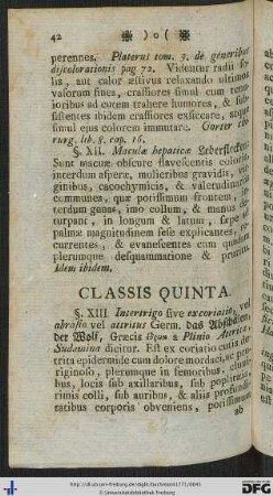 Classis Quinta.