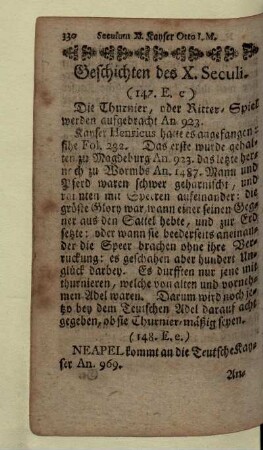Geschichten des X. Seculi