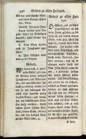Gebett zu allen Heiligen.