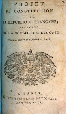 Projet de Constitution pour la république Française