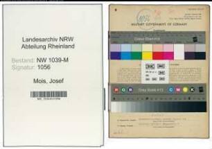 Entnazifizierung Josef Mois , geb. 08.05.1901 (Haendler)