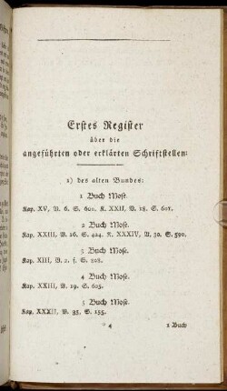Erstes Register ueber die angefuehrten oder erklaerten Schriftstellen