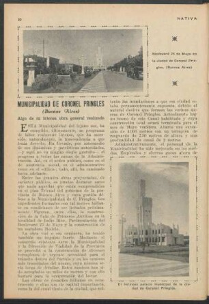 Municipalidad de Coronel Pringles (Buenos Aires) : Algo de su intensa obra general realizada