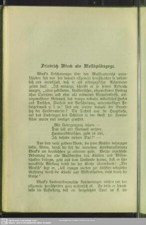 Friedrich Wieck als Musikpädagoge