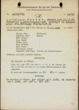 Wocher, Anselm