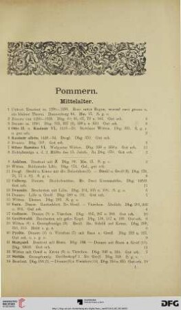 Pommern (Nr. 1-205)