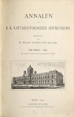 Annalen des Naturhistorischen Hofmuseums. 8. 1893
