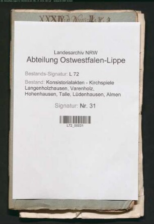 Schule zu Heidelbeck: Holzversorgung des Schulmeisters (v.a. Streit mit von Westphal)