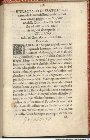 Circa il reggimento della città di Firenze
