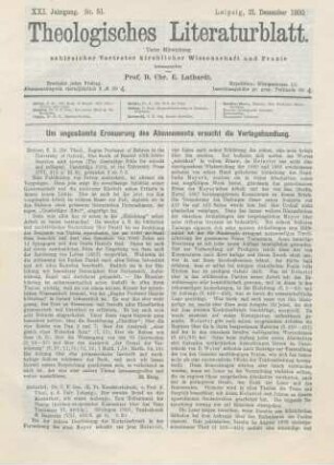593-600 [Rezension] Heinrici, Carl Friedrich Georg, Der zweite Brief an die Korinther