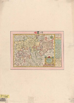 Karte der Ämter Rochlitz und Nossen, ca. 1:250 000, Kupferstich, nach 1750