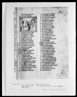 Le pélerinage de la vie humaine — Der Pilger im Bad, Folio 85recto