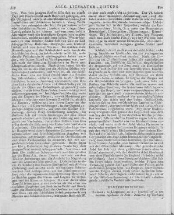 Cruise, R. A.: Journal of a ten month's residence in New Zealand. London: Longman 1823