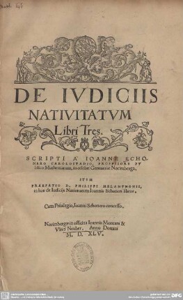 De iudiciis nativitatum libri tres