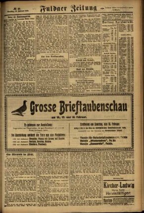 Zweite Ausgabe vom Samstag, den 16. Februar 1924.