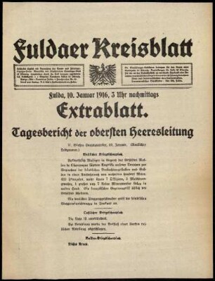 Ausgabe vom Montag, den 10. Januar 1916.