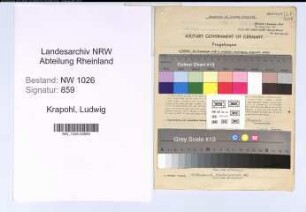 Entnazifizierung Ludwig Krapohl , geb. 15.07.1911 (Vermessungsrat)