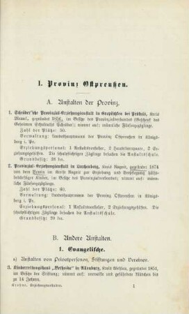 I. Provinz Ostpreußen