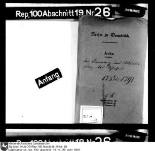 Dekorierung und Möblierung des Osnabrücker Schlosses