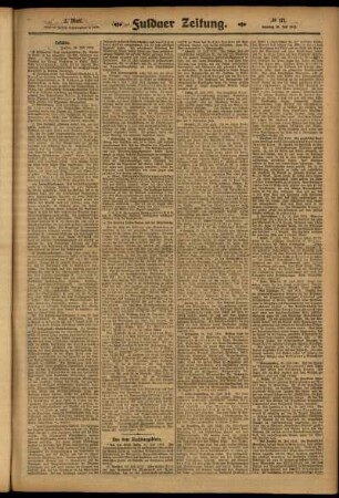 Zweite Ausgabe vom Samstag, den 26. Juli 1913.