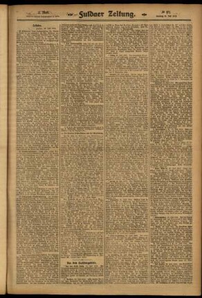 Zweite Ausgabe vom Samstag, den 26. Juli 1913.