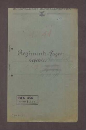 Befehle des Badischen Freiwilligen-Regiments von Baumbach