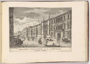 Palazzo Contarini a San Samuele (Der Palazzo Contarini delle Figure in Venedig, Bl. 70 der Folge "Le Fabriche, e Vedute di Venetia")