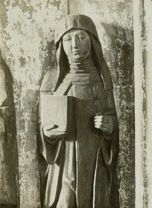 Annenaltar : Annenaltar aus Pohla. Heiligenfigur aus dem rechten Flügel. Verwalter, Stadtmuseum Bautzen