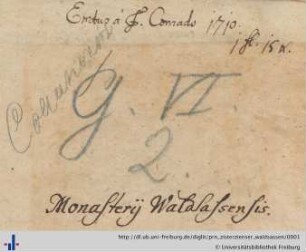 Notiz (Aus: UB Freiburg, NB 9/1143).