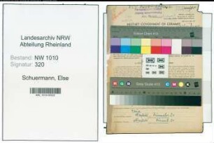 Entnazifizierung Else Schuermann , geb. 24.06.1894 (Postsekretaer)