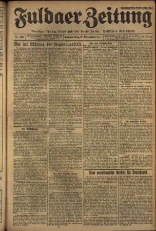 Ausgabe vom Donnerstag, den 17. Dezember 1925.