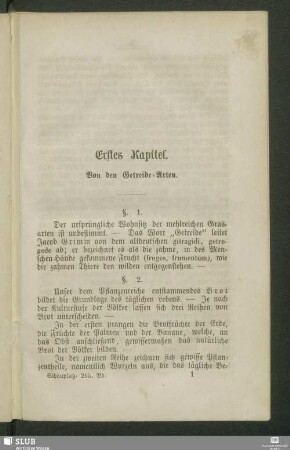 Erstes Kapitel. Von den Getreide-Arten
