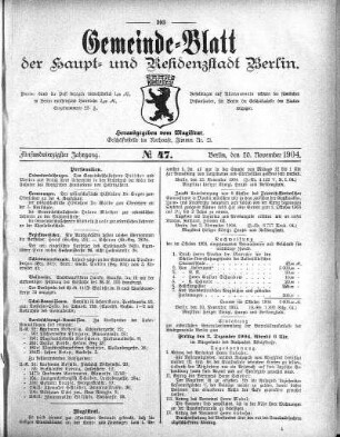 1904,47: No. 47, 20. November 1904