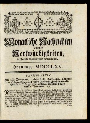 Hornung, MDCCLXV