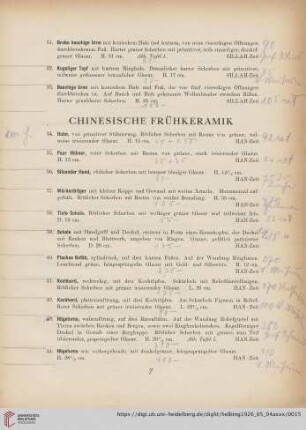 Chinesische Keramik (Nr. 34-132)