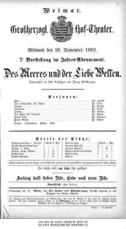 Des Meeres und der Liebe Wellen