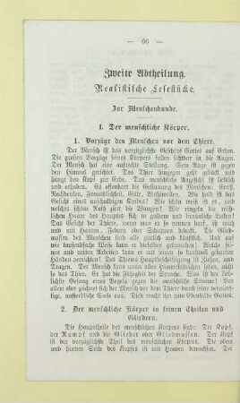 Zur Menschenkunde