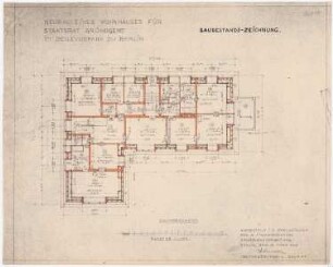 Neubau eines Wohnhauses für Staatsrat Gründgens im Bellevuepark, Berlin: Grundriss Dachgeschoss 1:100