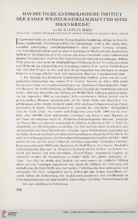 Das Deutsche Entomologische Institut der Kaiser Wilhelm-Gesellschaft und seine Ideenkreise