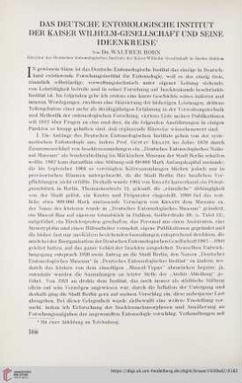 Das Deutsche Entomologische Institut der Kaiser Wilhelm-Gesellschaft und seine Ideenkreise