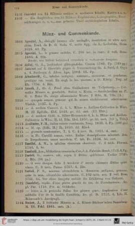 Münz- und Gemmenkunde (Nr. 3104 - 3513)