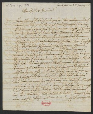 Brief an Franz Kruthoffer : 30.11.1781